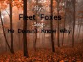 Fleet Foxes-He Doesn't Know Why Lyrics video