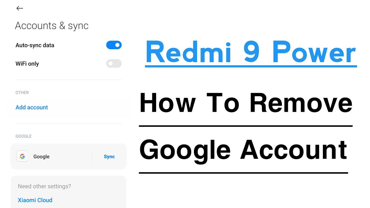 Redmi 9 Power How To Remove Google Account | Redmi 9 Redmi 9 Power How To Remove Google Account | Redmi 9