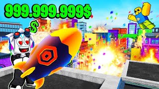 Купил Ядерную Бомбу За Робуксы, Чтобы Взорвать Весь Мир Роблокса! Roblox Brick Blast Simulator