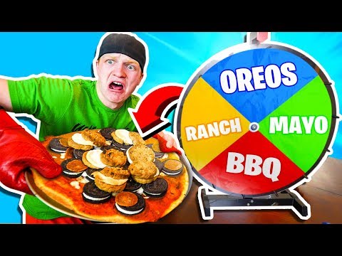 WHEEL OF PIZZA FOOD CHALLENGE!