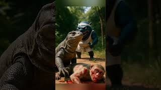 Hanuman Langur Vs. Monitor Lizard