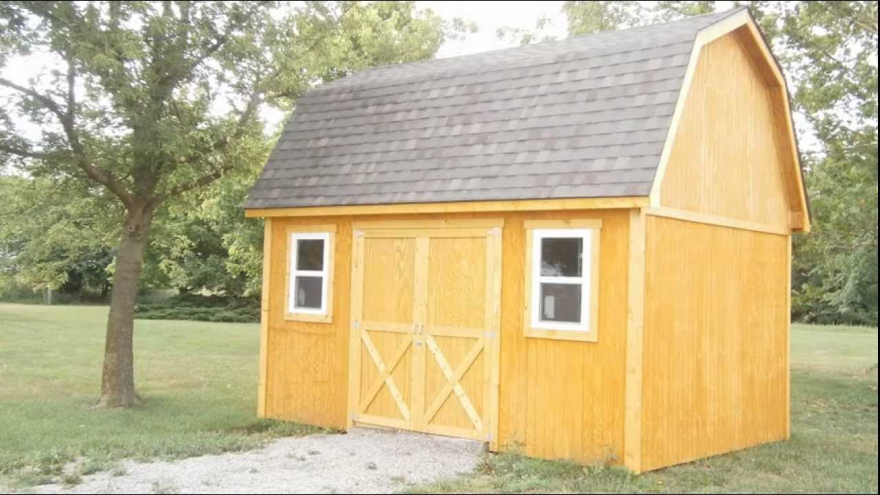 A Gambrel Roof Mini Barn - YouTube