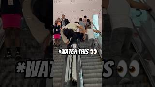 He Flew Over The Escalator
