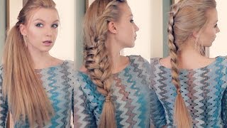 Прически из кос с волосами на заколках