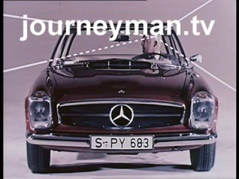 Showcasing the Mercedes Benz 230 SL Includes Bond style action shots 