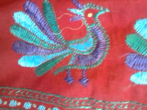 Punjabi phulkari pecock work