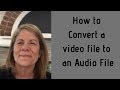 Convert MP4 Video file to MP3 Audio File