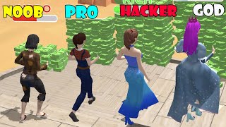 Noob Vs Pro Vs Hacker Vs God - Money Run 3D