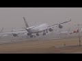 横風着陸!Strong Crosswind　Hard landing at Narita Airport!!成田空港