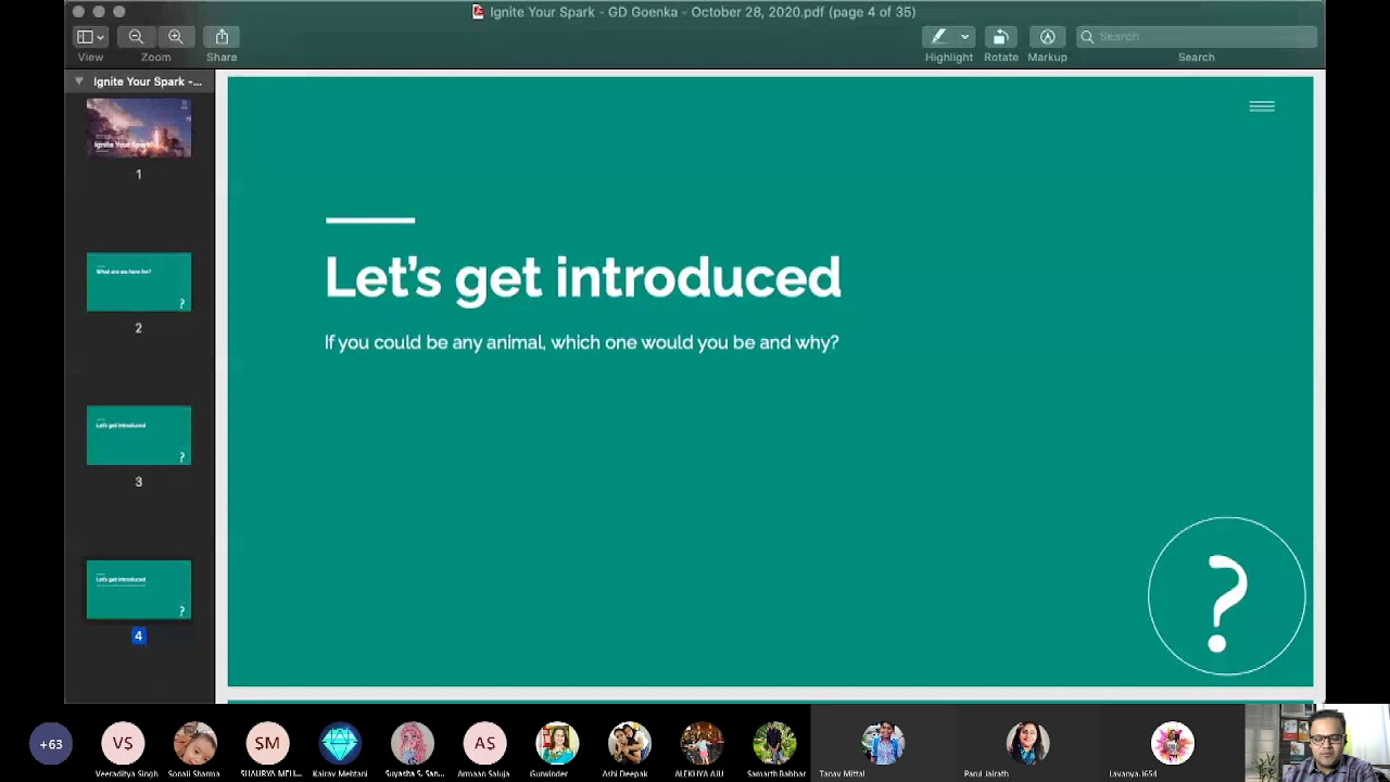 Students Interacting with Our Founder During a Webinar