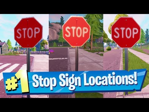 Destroy stop signs with the Catalyst outfit - Fortnite Road Trip Challenge