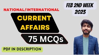 Current Affairs Mcqs National International Current Affairs February 2Nd Week 2023