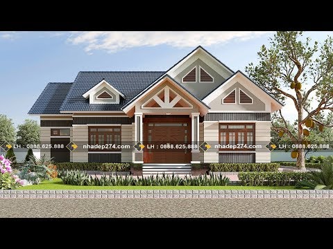 Mẫu nhà cấp 4 mái thái đẹp, hiện đại và giá rẻ chỉ với 800 triệu đồng.