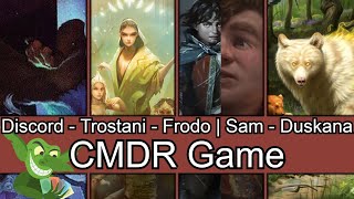 Discord Vs Trostani Vs Frodo Sam Vs Duskana Edh Cmdr Game Play