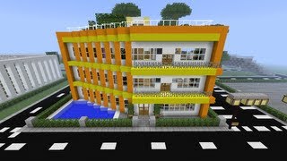 Minecraft Cool Modern Three Flats Building 11:56