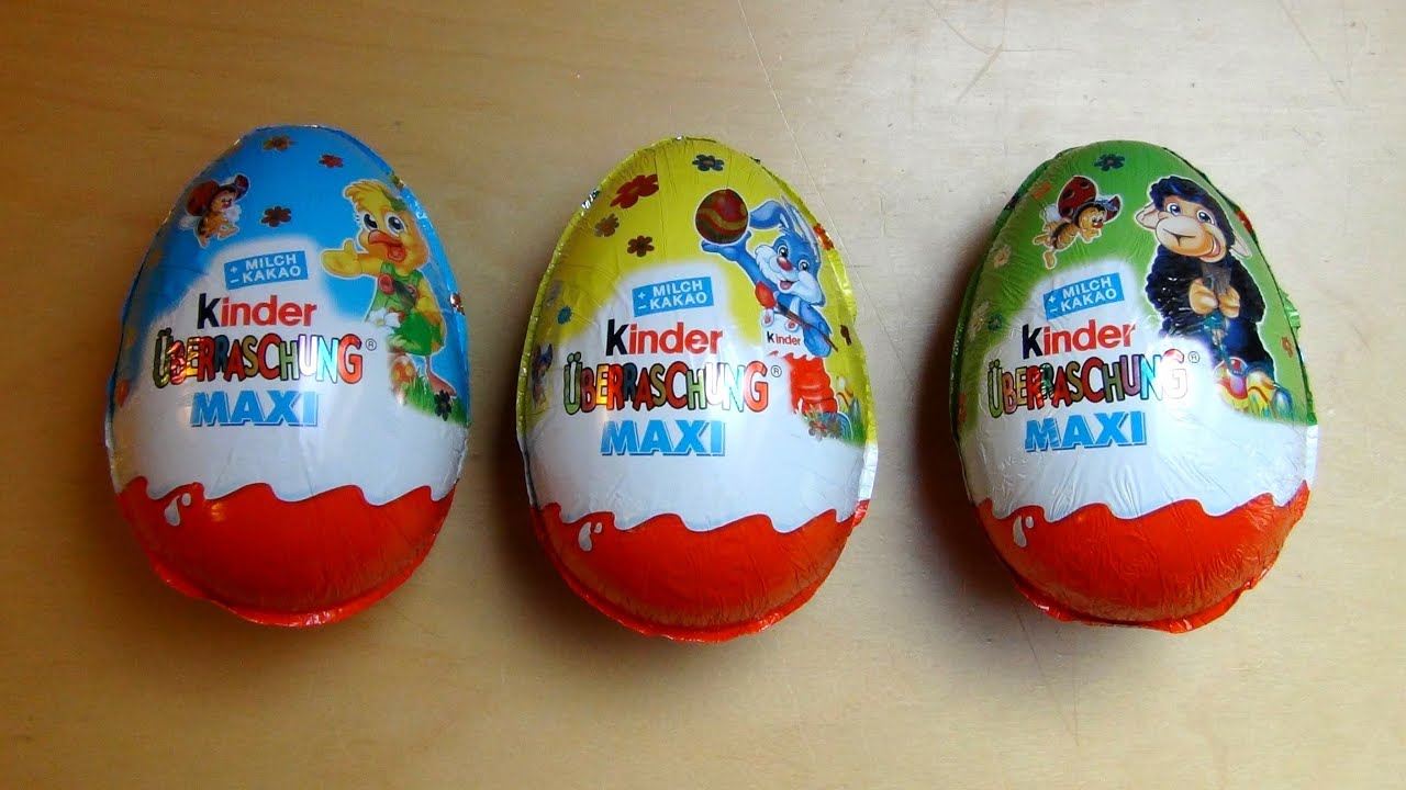 3 Kinder Surprise Maxi Eggs Unboxing Easter Edition Youtube