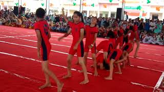 Children yoga school performance boy girl