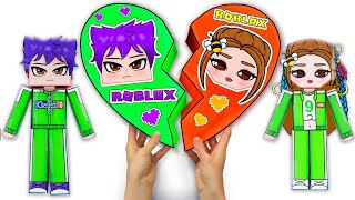 Paper Diy Roblox Couple Love Blind Box Unboxing How To Make Blind Bag Asmr