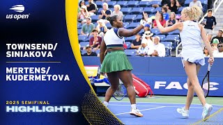 Townsendsiniakova Vs. Mertenskudermetova Highlights 2025 Us Open Semifinal