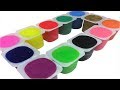 Learn Colors With Yogurt Surprise Slime Clay Vs Silly Putty Vs Play Doh Vs Kinetic Sand