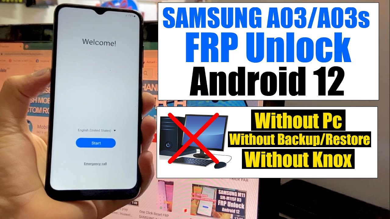 Samsung Galaxy a03 a03s FRP Bypass Android 12 Without Pc Samsung Galaxy a03 a03s FRP Bypass Android 12 Without Pc