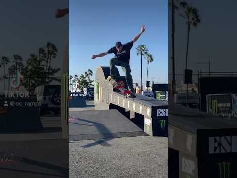 360 flip nose slide shove out! 🤯 #oclife #skateboard #skate #oc #ramps