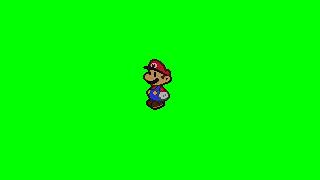 Paper Mario N64 - Mario Running Green Screen