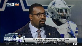 FIRST THINGS FIRST | Jerry Jones jokes after rookie RB Tony Pollard impresses in preseason