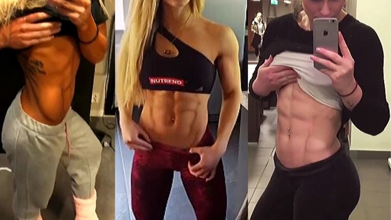 Ripped female abs