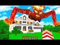 MONSTRO DE LAVA GIGANTE DESTRUIU A CASA DA FAMÍLIA JP NO MINECRAFT !