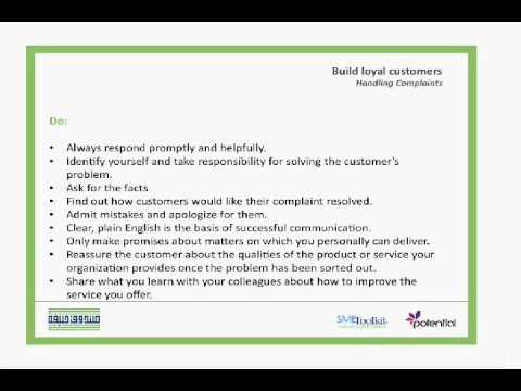 Dos and Don'ts in Handling Customer Complaints