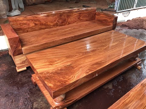 Bộ bàn ghế Sofa siêu đẹp Gỗ Hương Đá,Vân Chun, Sofa nguyên khối