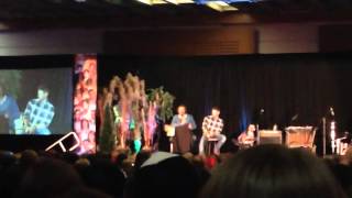 Torcon 2015 - Jared and Jensen making fun of Richard's directing quirk