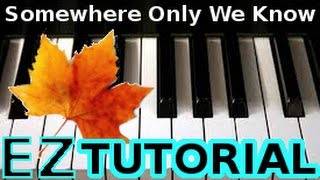 KEANE - Somewhere Only We Know - PIANO TUTORIAL VIDEO (Learn Online Piano Lessons)