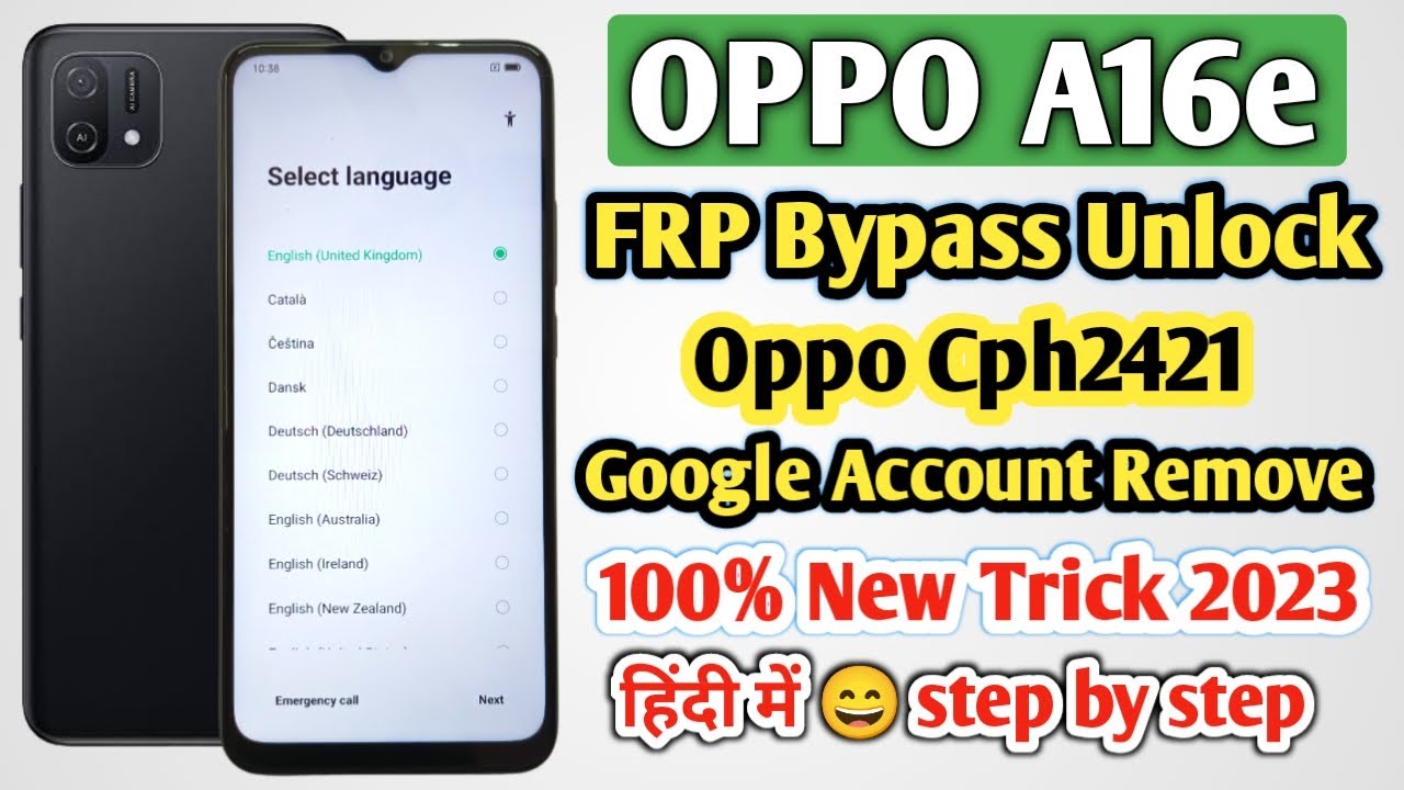 Oppo A16E Frp Bypass 2023 | Oppo A16E Google Account Oppo A16E Frp Bypass 2023 | Oppo A16E Google Account