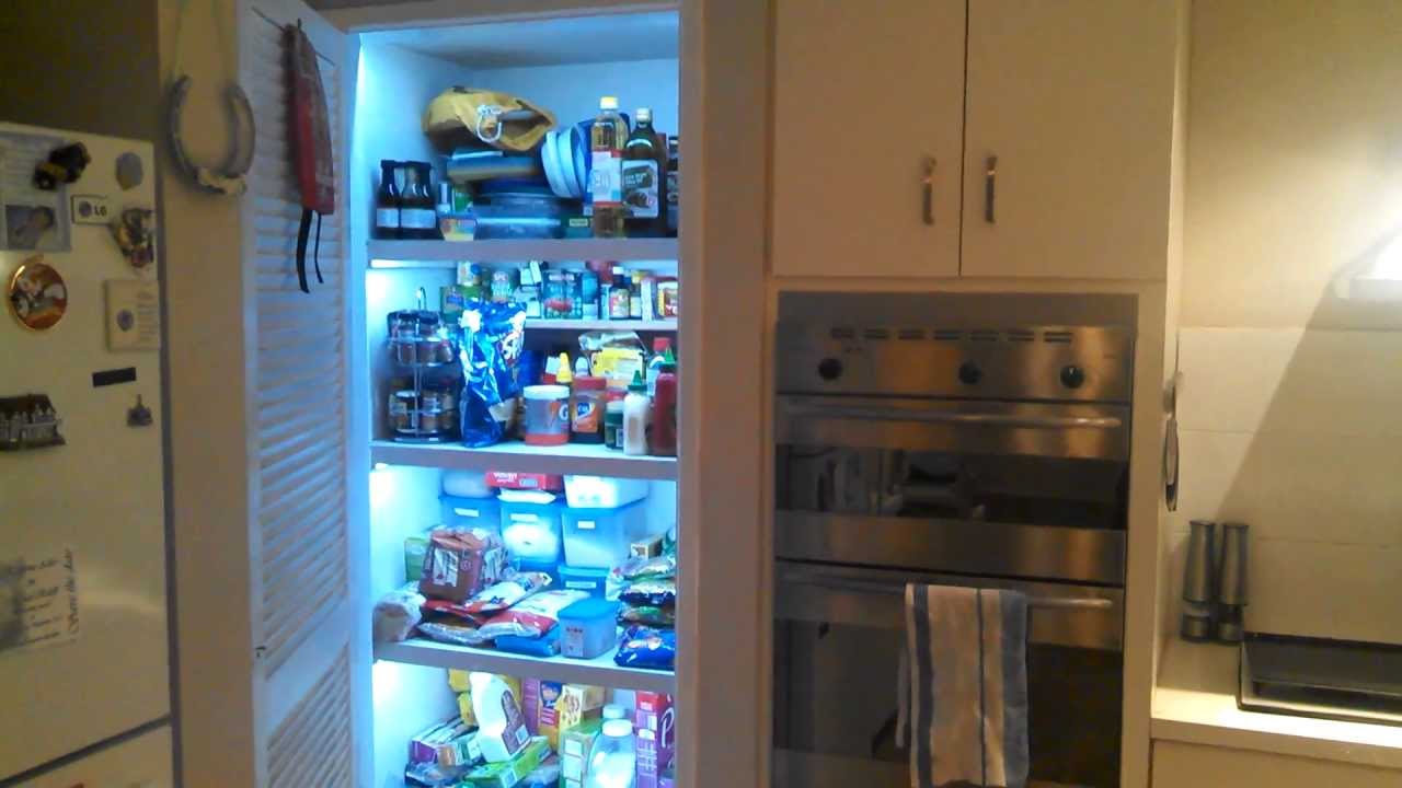 DIY Automatic LED Strip Lights In My Pantry. - YouTube