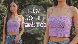 Easy Crochet Tank Top Tutorial Crochet Crop Top For Beginners Chenda Diy