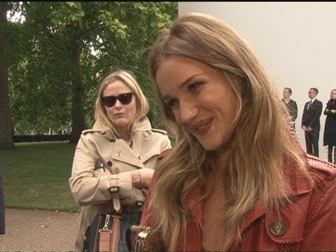 Rosie HuntingtonWhiteley and other stars hit Burberry show