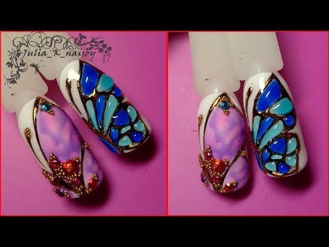 Литье бабочки на ногтях Литье бабочки на ногтях