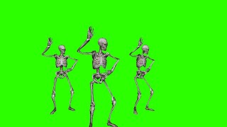 Skeletons Dancing Green Screen - Chroma Key