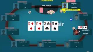 Jonathan Little faces a check-raise on the turn with pocket Aces