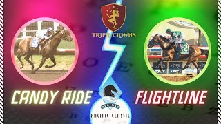 FLIGHTLINE VS CANDY RIDE/ PACIFIC CLASSIC WINNERS/ THE EYE TEST