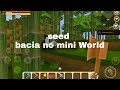 Seed do novo bioma bacia no mini World