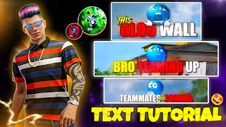 Glow Text Tutorial Like Pgldark Free Fire White And Red Text Editing Tutorial Yfyt
