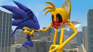 I Become New Tails.exe Smileys Vs All Shin Sonic Tapes Family In Garrys Mod