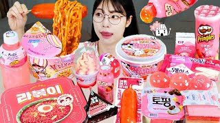 ASMR MUKBANG| 편의점 직접 만든 불닭 떡볶이 치킨 김밥 디저트 먹방 & 레시피 FRIED CHICKEN AND Tteokbokki E