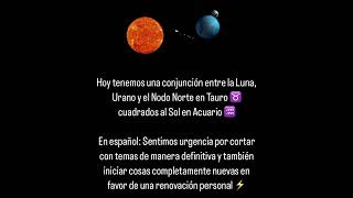 Sol en cuadratura a la Luna y Urano 💥