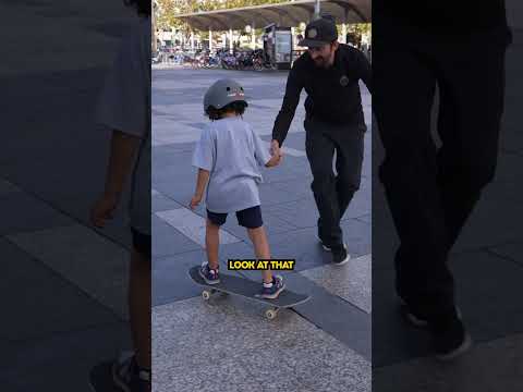 First time on a skateboard EVER!  #skateboarding #brailleskateboarding #skateboard