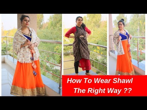 How To Style Shawl With Ethnic and Western Outfits | 5 Different Ways To Wear Shawl In Right Way!