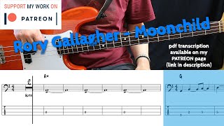 Rory Gallagher - Moonchild (Bass Cover With Tabs)